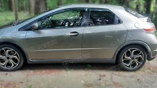 Дефлекторы окон (ветровики) Honda Civic VIII Hb 5d 2006-2011"EuroStandard" (Хонда Сивик) Кобра Тюнинг